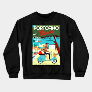 Vintage Travel Poster - Portofino Crewneck Sweatshirt